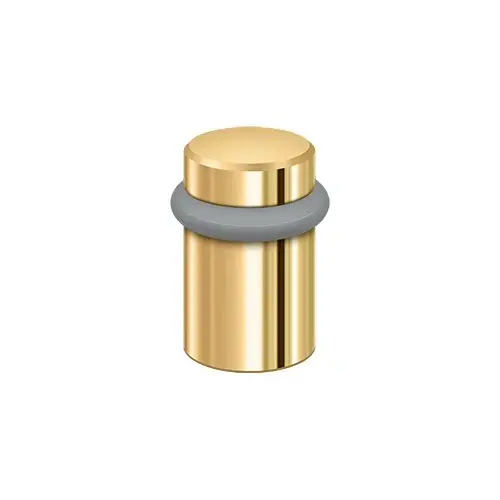 Deltana UFB5000CR003 Round Universal Floor Bumper 2", Solid Brass in PVD Polished Brass