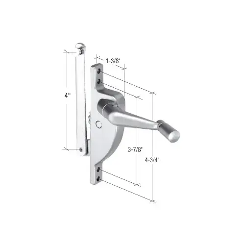 Prime-Line H3550 Right Hand Jalousie Window Operator - 4" Link Aluminum