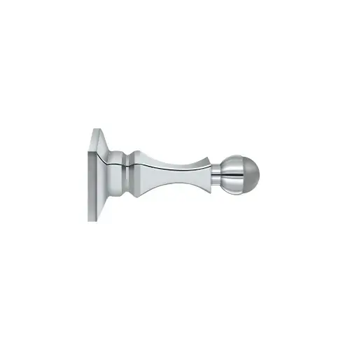 Deltana BDH35U26 3-1/2" Baseboard Door Bumper, HD, Solid Brass in Polished Chrome