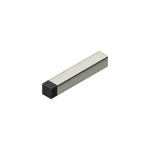 Deltana BDSS40U14 4" Modern Square Baseboard Bumper, Solid Brass in Polished Nickel