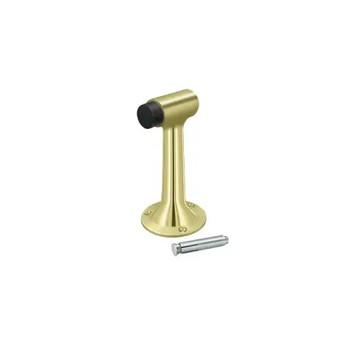 Deltana DSF600U3-UNL Floor Mount, 6" Bumper, HD, Solid Brass in Unlacquered Brass