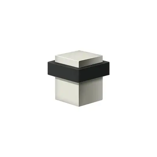 Deltana UFBS138U14 Square Universal Floor Bumper 1-3/8", Solid Brass in Polished Nickel
