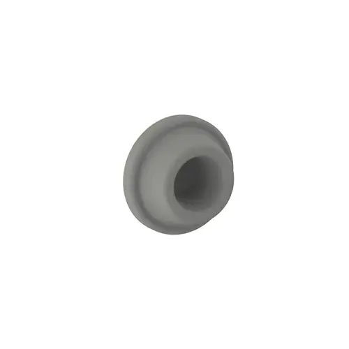 Hager 052935 Concave Rubber Wall Bumper with Adhesive Back, Gray Finish