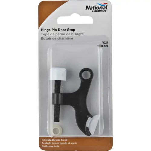 National Hardware N331-124 Gallery Series Oil Rubbed Bronze Hinge Pin Door Stop