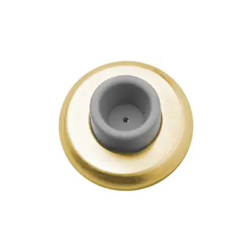 Rockwood 409 US4 Wall Stop-Concave Wrought, 2-1/2" Diameter x 1" Projection, 606/US4 Satin Brass