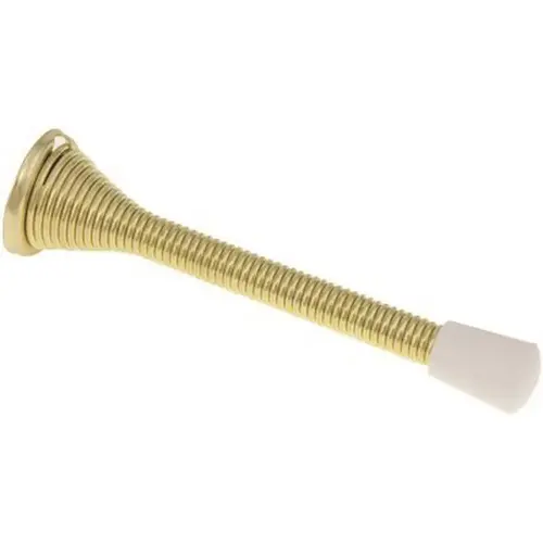 Anvil Mark 900222 4 in. Polished Brass Bumpers Spring Door Stop - pack of 10