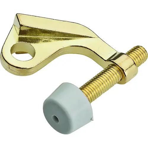 National Hardware N830-259 Hinge Pin Door Stop, 9/32 in Dia Base, Zinc, Polished Brass