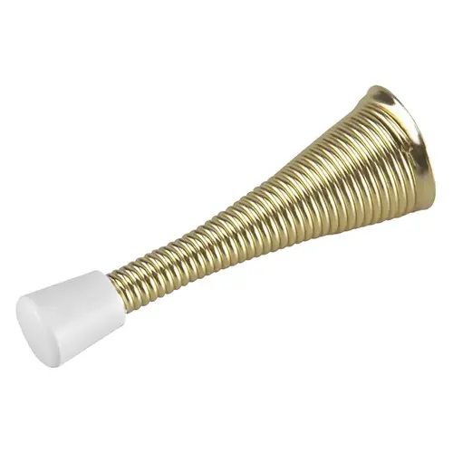 Onward 217BB Flexible Door Stop, 31/32 in Dia Base, 3 in Projection, Metal, Brass