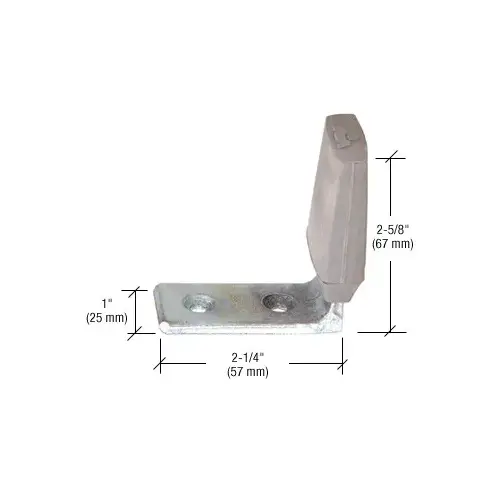 Prime-Line J4592 Floor Mounted Heavy Duty Angle Stop With Rubber Bumper Aluminum