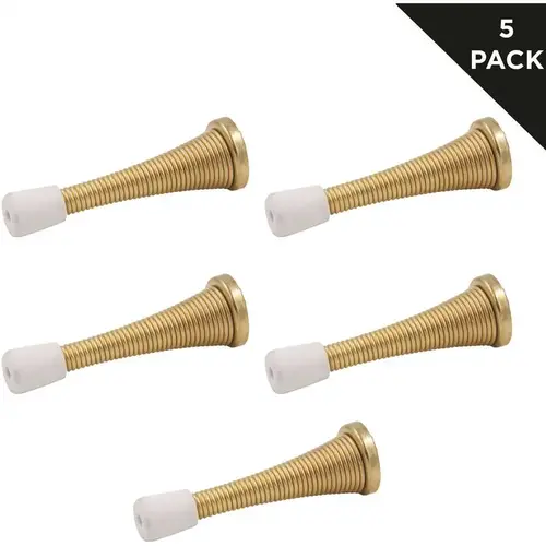 Everbilt 15230 Bright Brass Spring Door Stops Value Pack