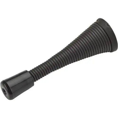 National Hardware N830-158 Spring Door Stop 3" W Steel Oil Rubbed Bronze Bronze Mounts to door Oil Rubbed Bronze