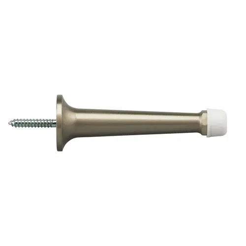Omnia 1148-15 3-3/4" Solid Wall Door Stop Satin Nickel Finish