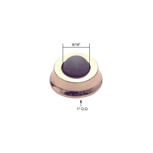 Prime-Line J4570 Brass Low Profile Wall Mounted Bumper