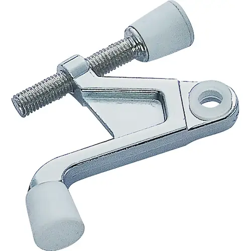 ProSource H20-B032C-PS Heavy-Duty Hinge Pin Door Stop, 2-3/4 in Projection, Die-Cast Zinc & Plastic, Chrome