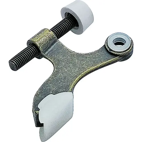 ProSource H20-B041C-PS Deluxe Hinge Pin Door Stop, 2-5/8 in Projection, Die-Cast Zinc & Plastic, Antique Brass