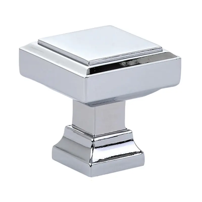 Geometric Square KnobPolished Chrome