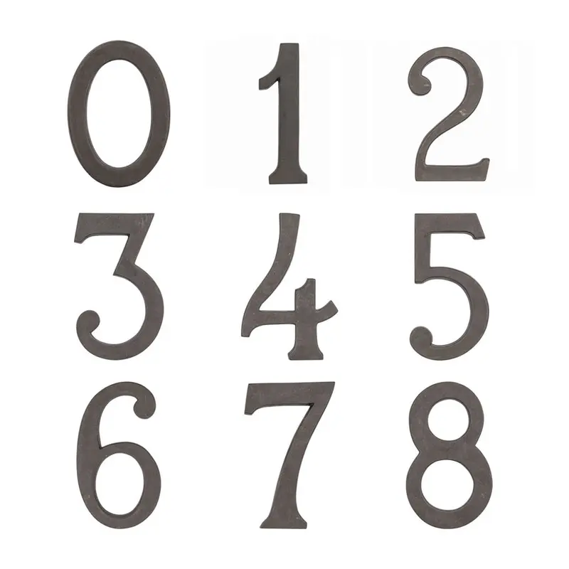 Solid Bronze Traditional House Numbers4" H / 0