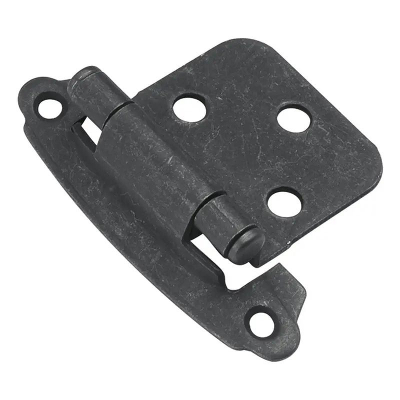 Variable Overlay Self-Closing HingeBlack Iron