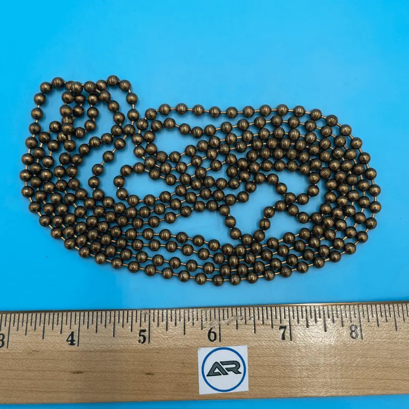 Assembled #10 Antique Brown On Brass Ball Chain Loop2ft