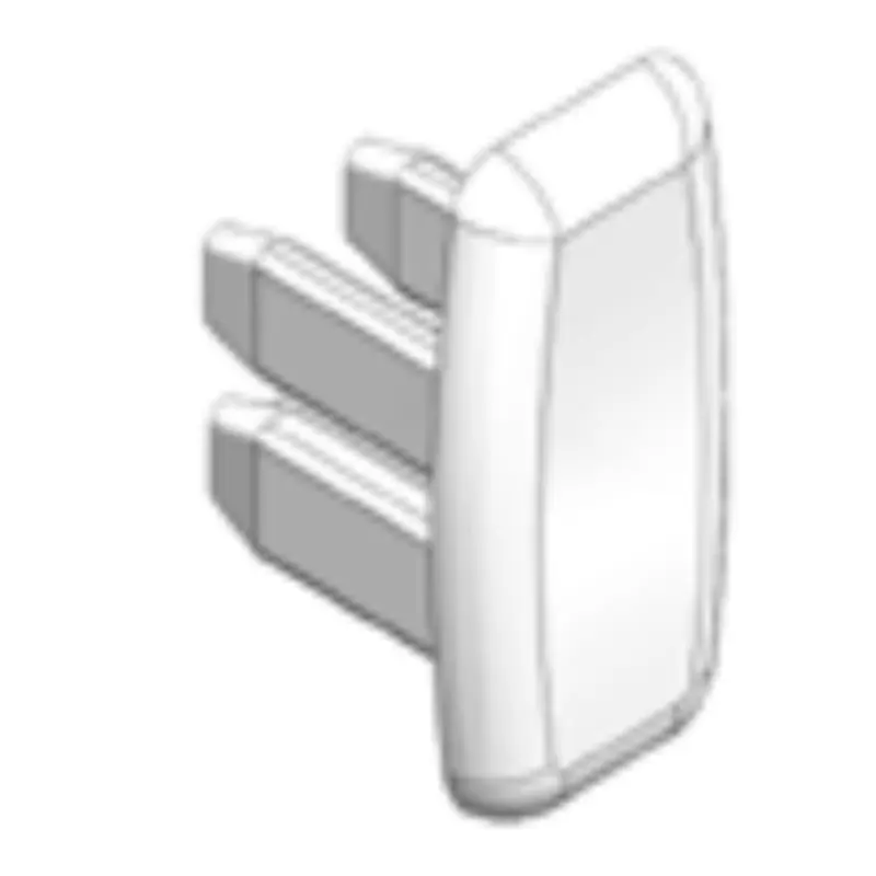 Bottom Rail Endcap. White