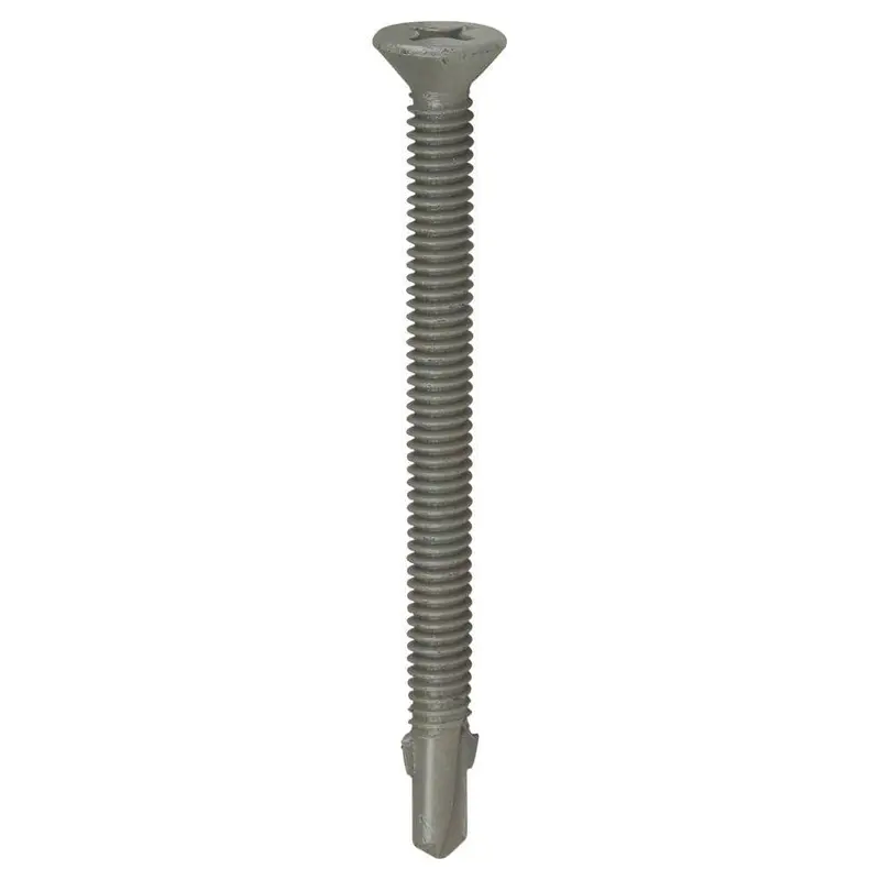 #12 x 2-3/4 in. Plymetal Zinc-Plated Steel Flat-Head Phillips Self-Tapping Screws with Wings (200-Pack)