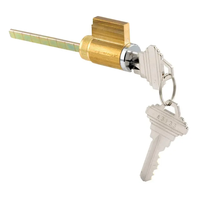 1-7/8 in. Brass Housing with Chrome Plated Face, Cylinder Lock, Schlage Shaped Keyway and Keys