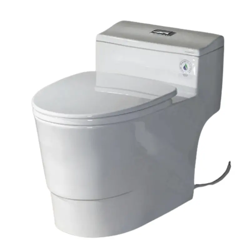 1-piece 1.28 GPF Conserver High Efficiency Dual Flush All-in-One Toilet with Soft Closed Seat Included in White