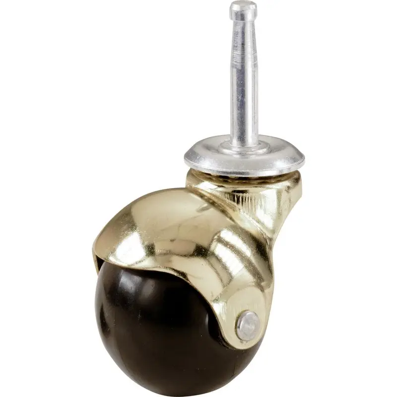 2 in. Brass Hooded Ball Stem Caster with 80 lb. Load Rating.385 / each
