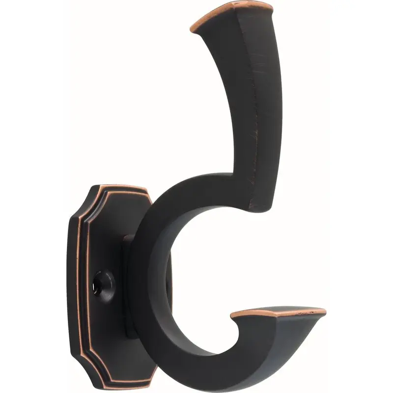 2-1/2 in. Bronze with Copper Highlights Classic Flared Coat Hook