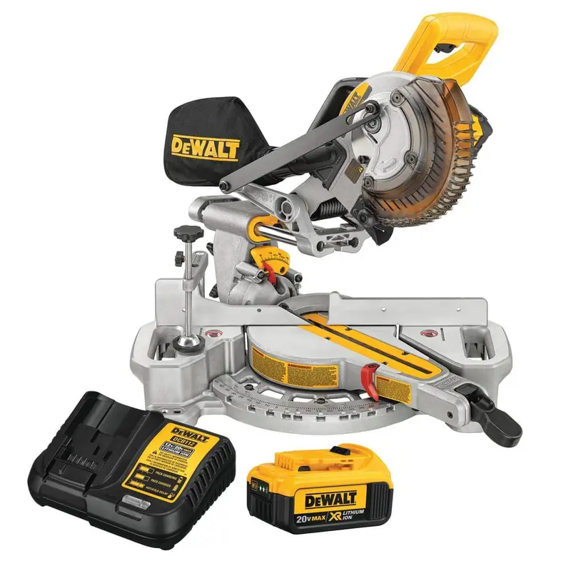 20-Volt MAX Lithium-Ion Cordless 7-1/4 in. Miter Saw with Battery 4Ah and Charger31.6 / each