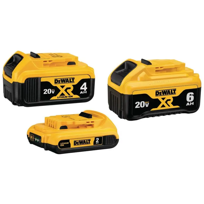 20-Volt MAX XR Lithium-Ion Premium Battery Pack (1) 6.0Ah Battery, (1) 4.0Ah Battery & (1) 2.0Ah Battery