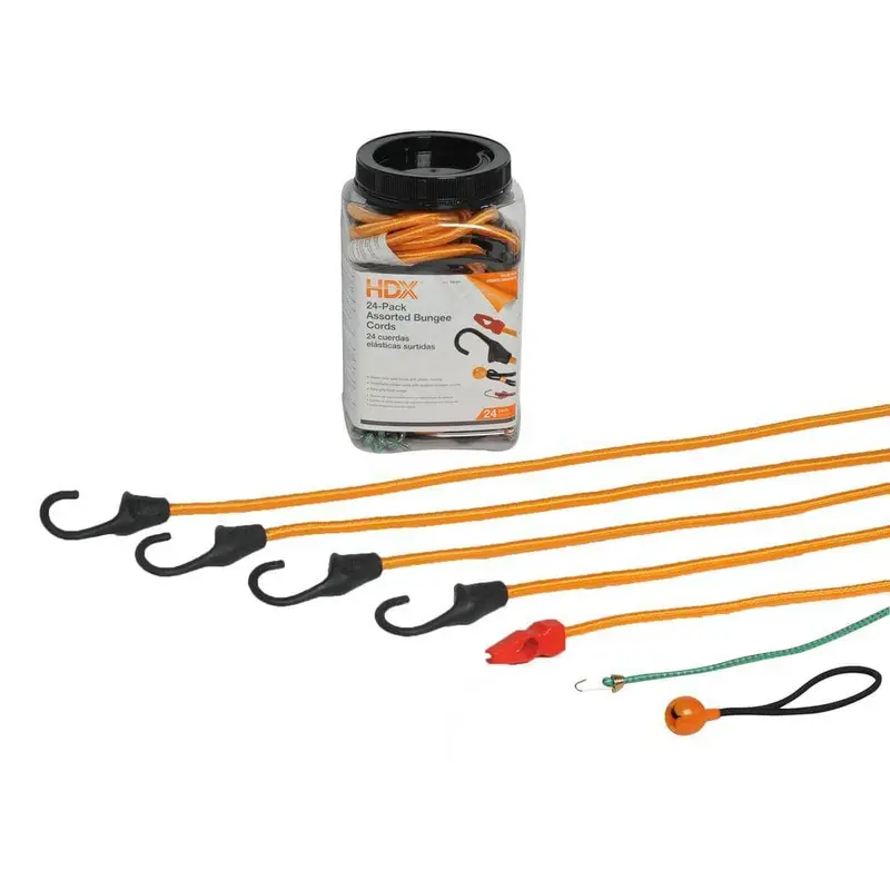 24-Piece Superstrong Bungee Cord Assortment