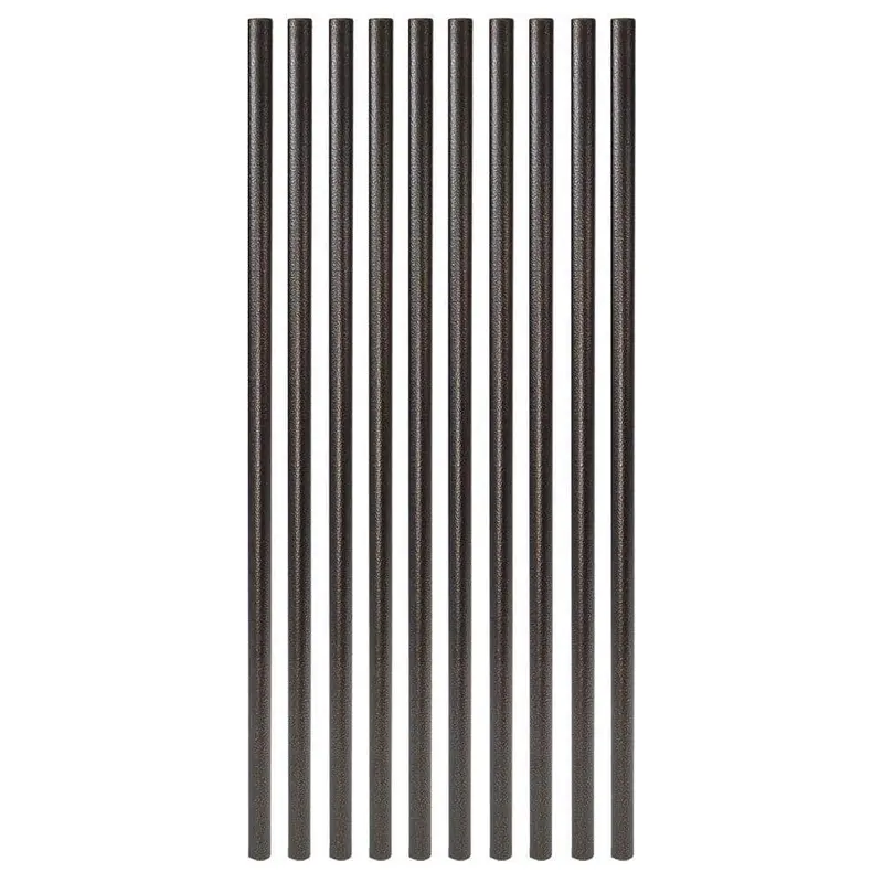 26 in. x 3/4 in. Antique Bronze Steel Round Deck Railing Baluster (10-Pack)Black Sand / 7 / 26 in