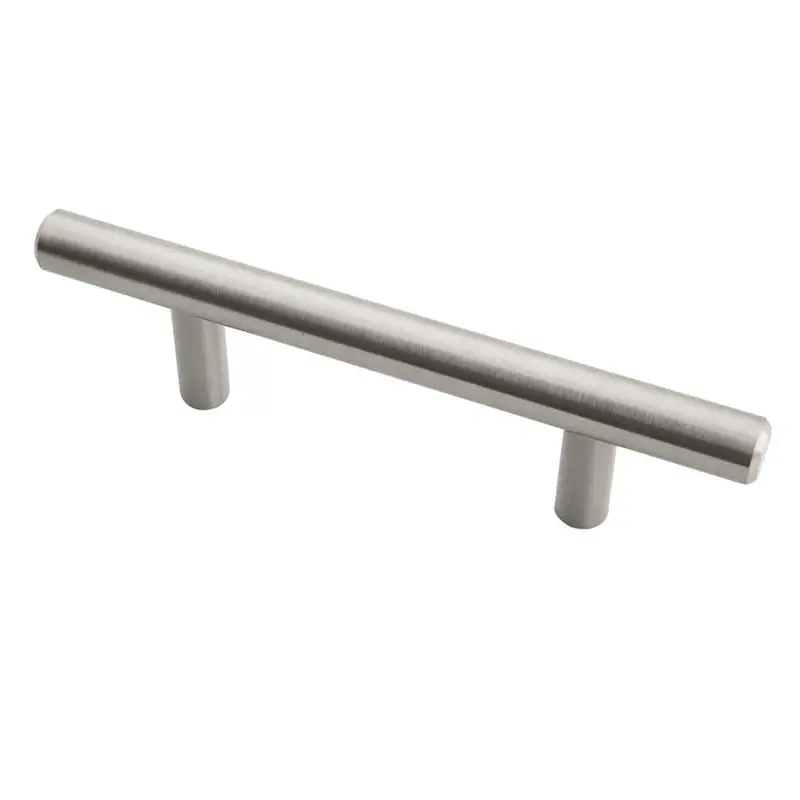 3 in. (76 mm) Satin Nickel Euro Bar Drawer Center-to-Center Pull (10-Pack)