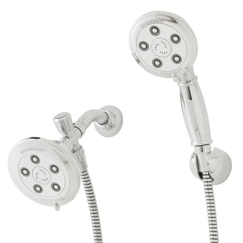 3-spray 4.5 in. High PressureDual Shower Head and Handheld Shower Head in Polished ChromePolished Chrome / 4.0