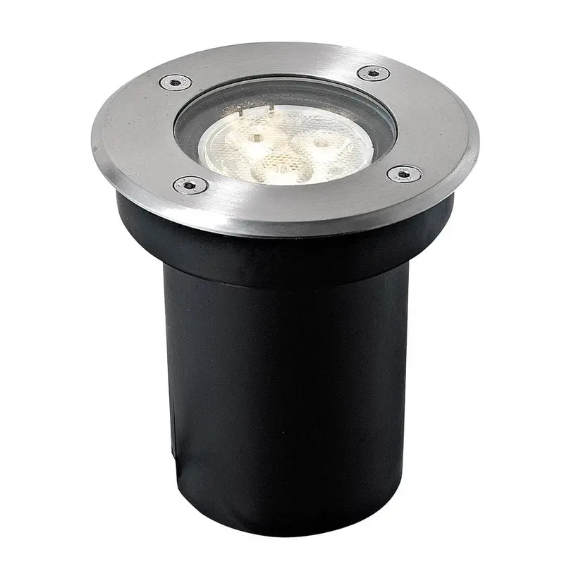 3-Watt Black Stainless Steel Outdoor Integrated LED Landscape Well Light