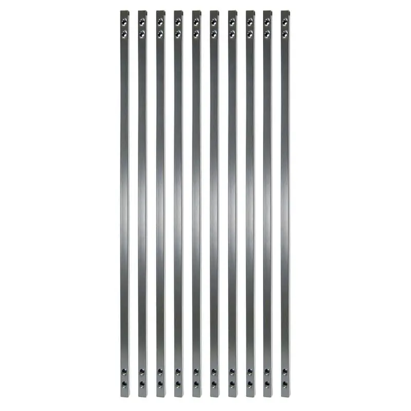 31 in. x 5/8 in. Oil Rubbed Bronze Steel Square Face Mount Deck Railing Baluster (10-Pack)Black Sand / 10.4 / 31 in