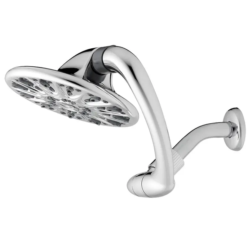 6-Spray 7 in. Single Wall Mount Low Flow Fixed Rain Shower Head in ChromeChrome / 1.736