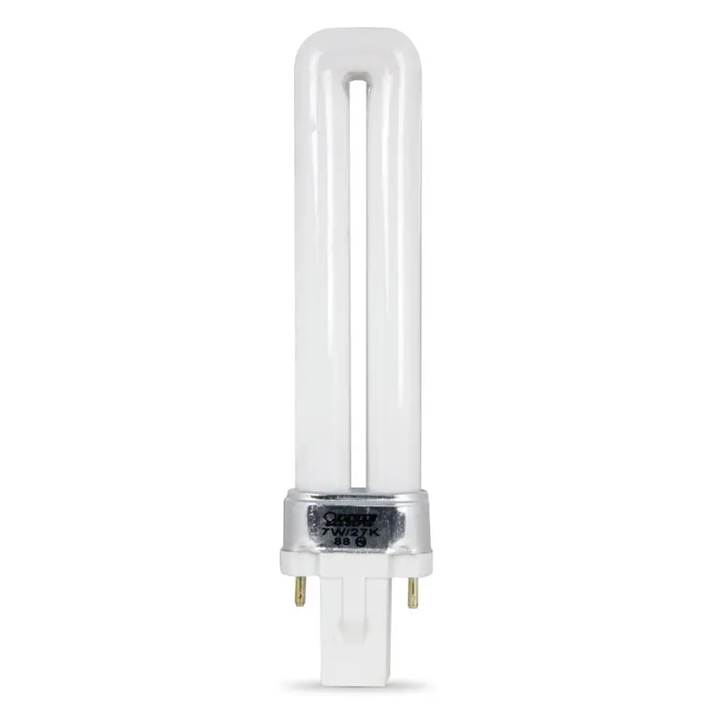7-Watt Equivalent PL CFLNI Twin Tube 2-Pin G23 Base Compact Fluorescent CFL Light Bulb, Soft White 2700K (1-Bulb).07 / each
