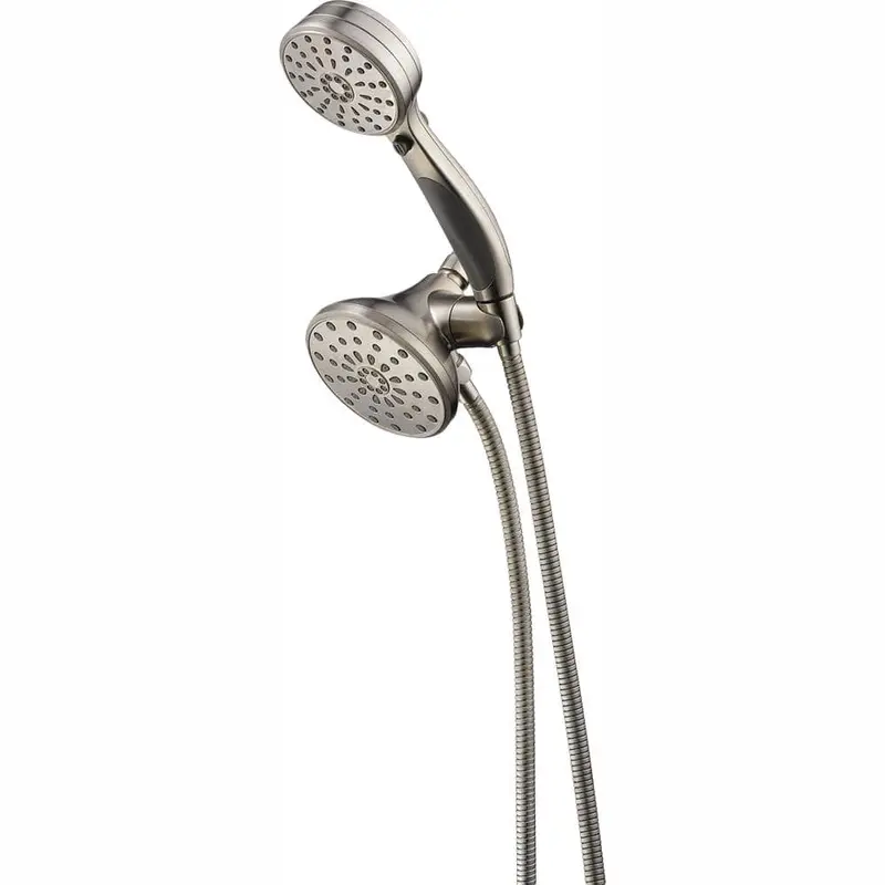 ActivTouch 9-Spray 3.7 in. Dual Wall Mount Fixed and Handheld Shower Head in StainlessStainless / 2.15
