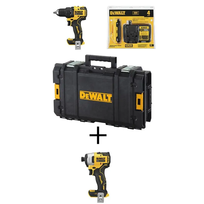 ATOMIC 20-Volt MAX Brushless Cordless 1/2 in. Drill/Driver Kit w/ 22 in. Toolbox w/ Bonus Bare ATOMIC Impact Driver15 / bundle