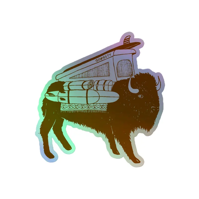 Buffalo Roam Vanimal Holographic Sticker33