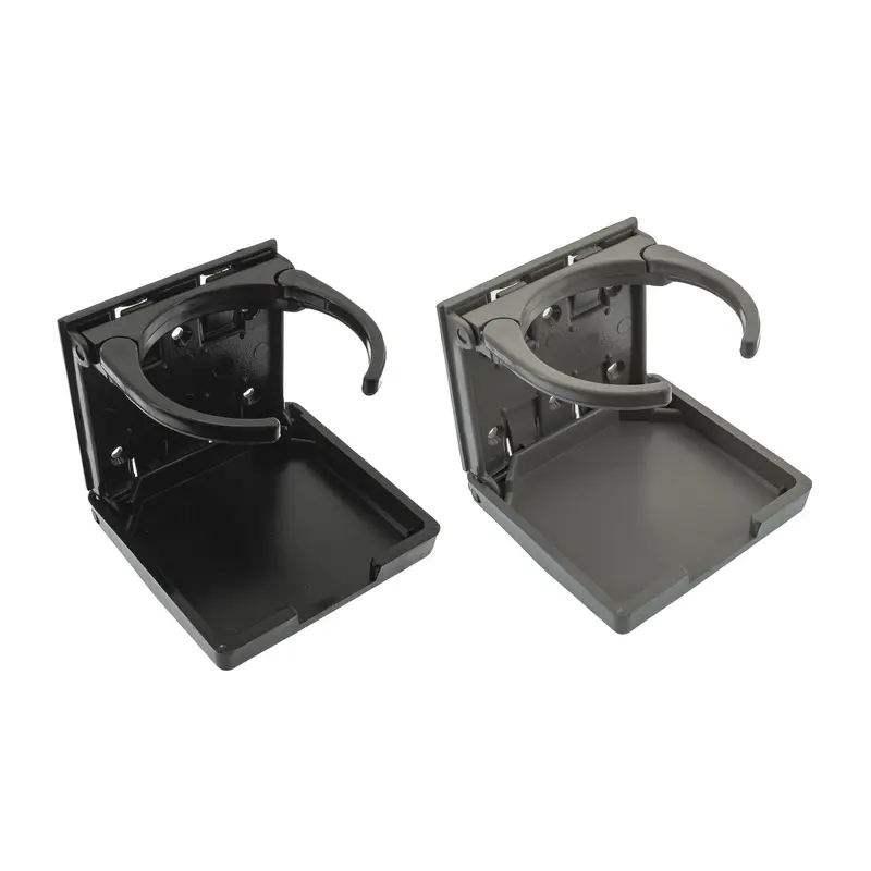 Folding Cup Holder with Adjustable Pivoting ArmsBlack
