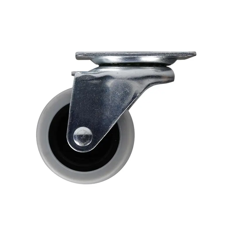 2 in. Medium Duty Gray TPR Swivel Plate Caster with 90 lbs. Weight Capacity.254 / each