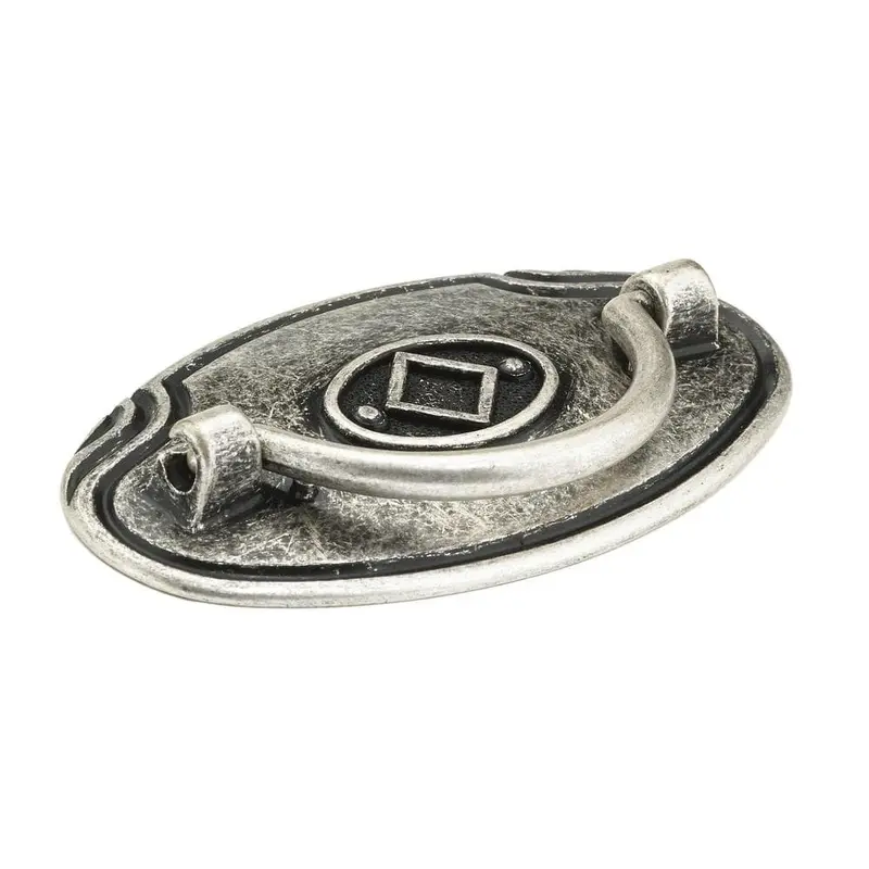 2-1/2 in. (64 mm) Center-to-Center Old Silver Traditional Pendant and Ring Pull2 1/2 in. / Old Silver / 0.1190