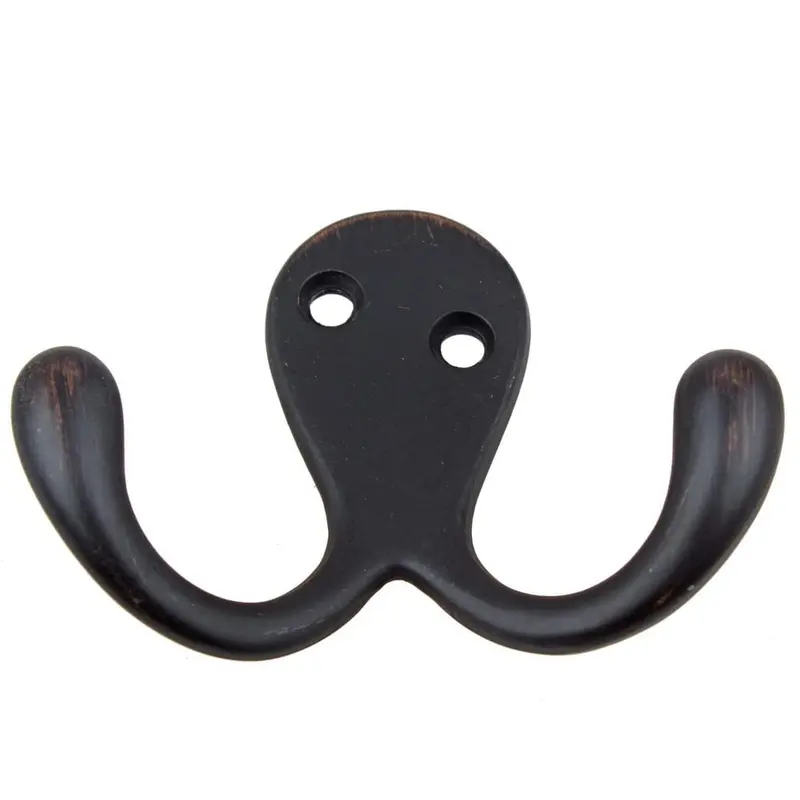 2 in. Oil Rubbed Bronze Octopus Double Hooks (10-Pack)Matte Black / 2 oz / 10