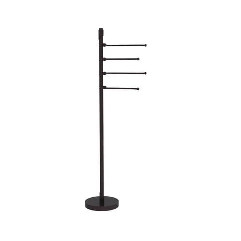 Allied Brass Floor Standing 49-in 4 Pivoting Swing Arm Towel Holder in Antique Bronze