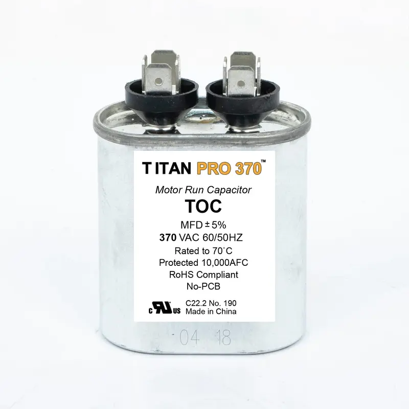 Titan Pro Run Capacitor 5 MFD 370 Volt Oval5 MFD 370 Volt (TOC5)