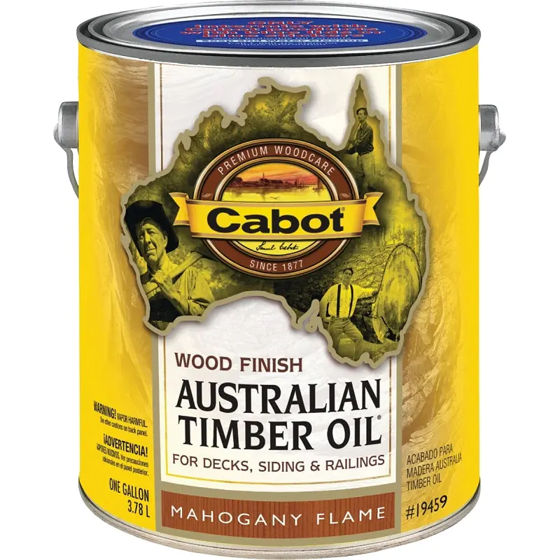Cabot 19400 19459C Australian Timber Oil, Mahogany Flame, Liquid, 3.7 L