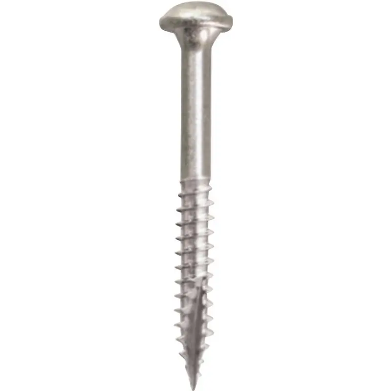 Kreg SML-F125 - 500 Pocket-Hole Screw, #7 Thread, 1-1/4 in L, Fine Thread, Maxi-Loc Head, Square Drive, Carbon Steel, 500/PK